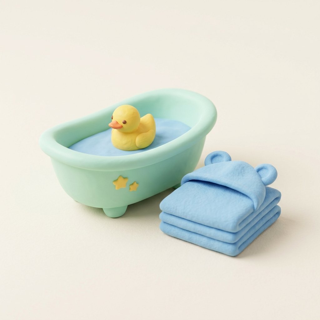 Destekli Bebek Banyo Filesi ve Küveti